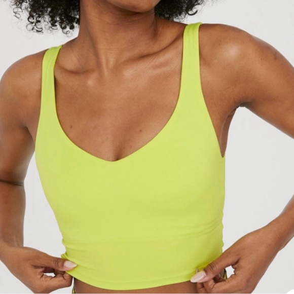 aerie Tops - Offline by Aerie Vibrant Lime Green Crop Top